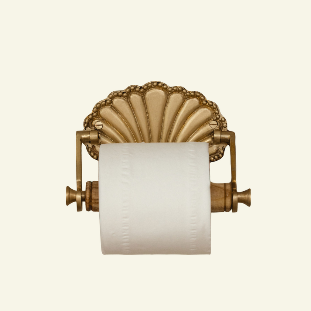 Shell Brass Toilet Roll Holder Brass Loo Roll Holder Hastshilp hastshilp