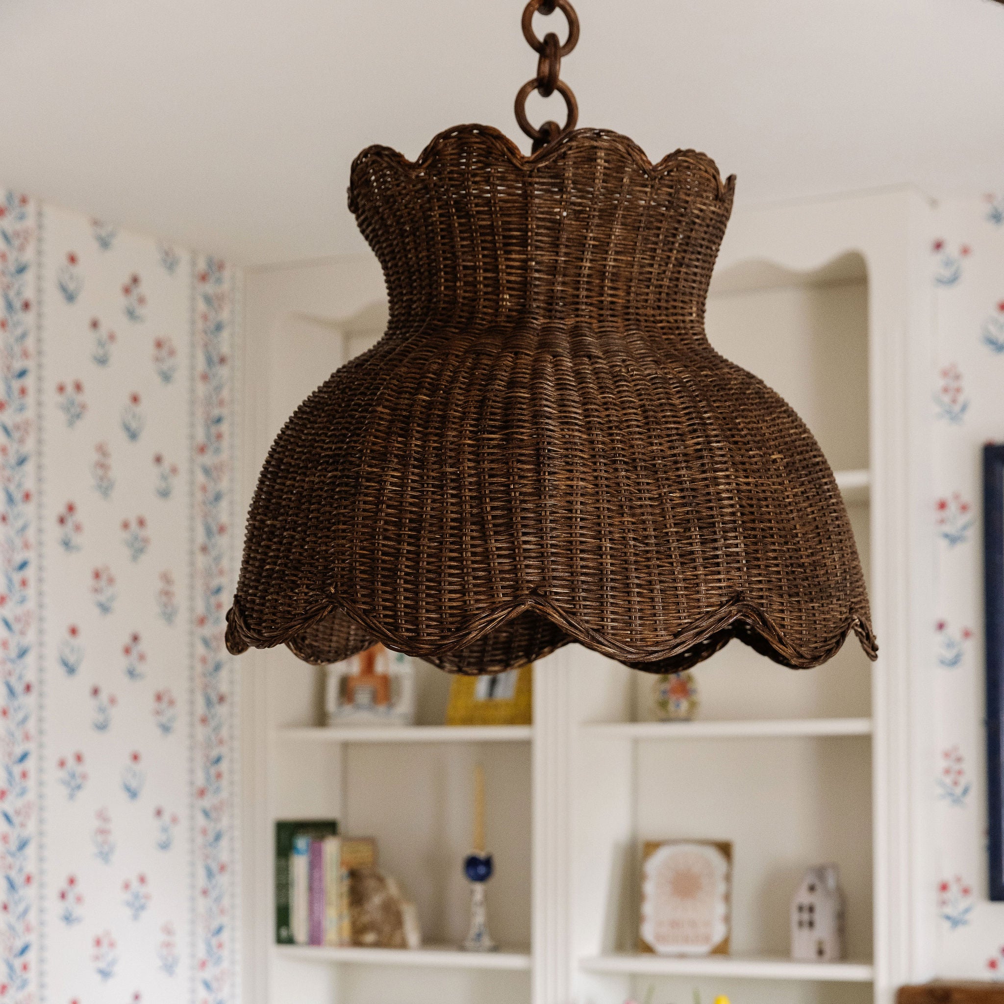 Anar-rattan-Pendant-shade-with-chain-large-teak-hanging