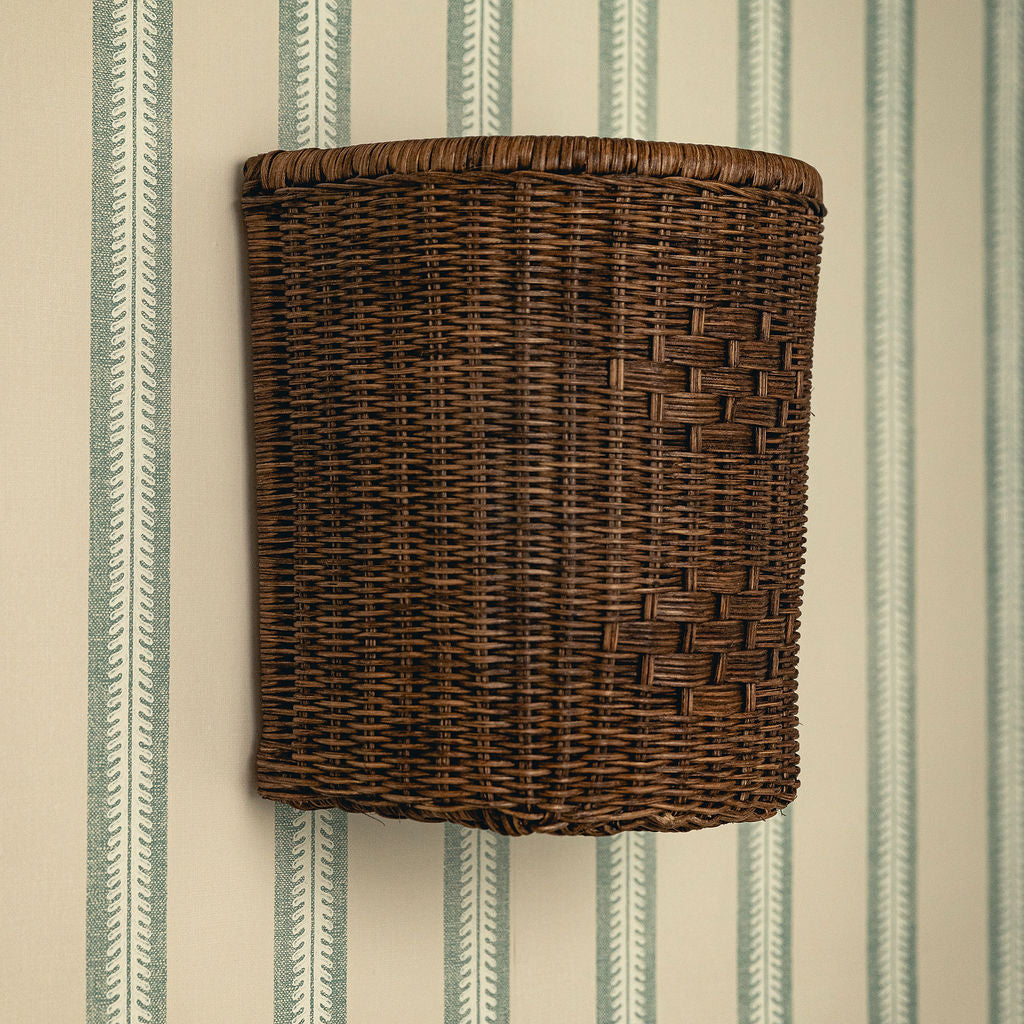 Beatrice Wall Light Shade, Teak lifestyle close up