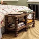 Bobbin-rattan-bench-in-a-bedroom