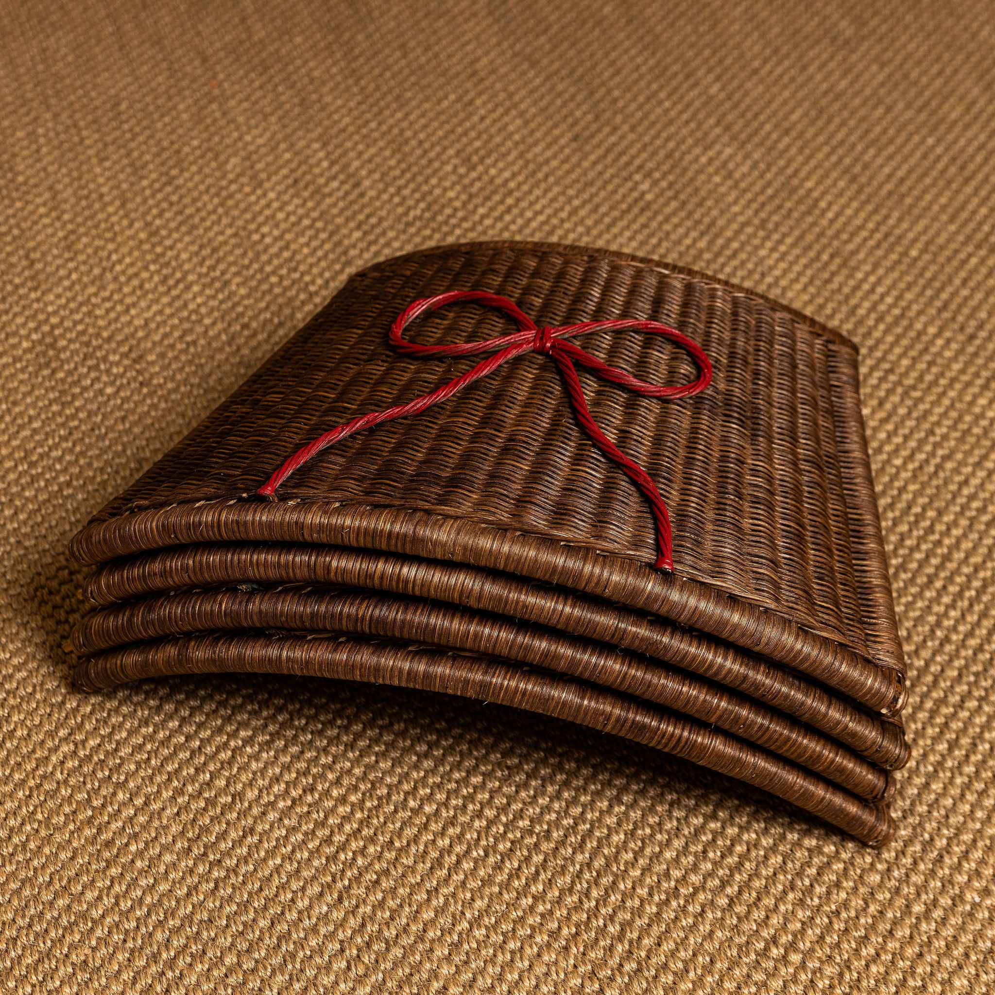 Bow-rattan-tree-skirt-teak-four-parts