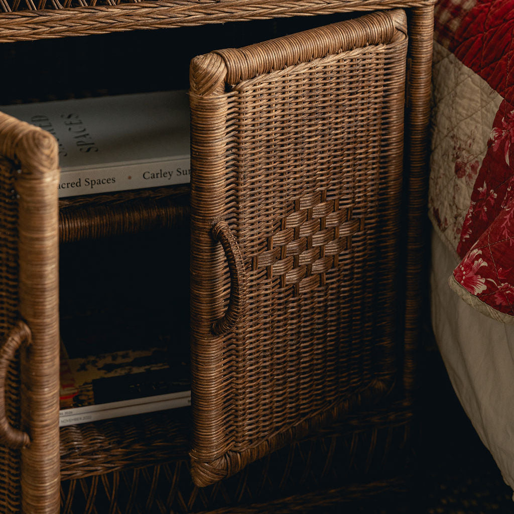 Cecily-rattan-side-table-teak-closeup