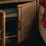 Cecily-rattan-side-table-teak-closeup