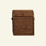 Chest Rattan Laundry Basket, Teak