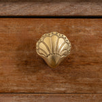 Chunky-shell-knob-lacquered-brass-close-up