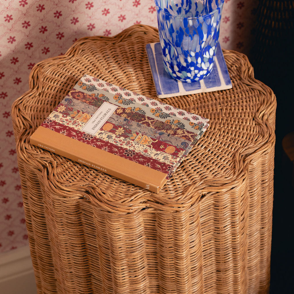 Connie Rattan Side Table, Oak