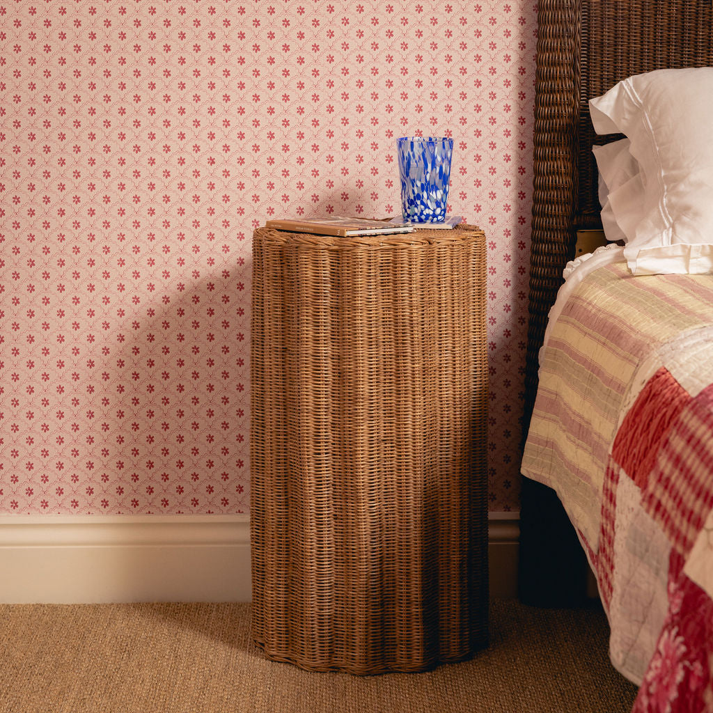 Connie Rattan Side Table, Oak lifestyle