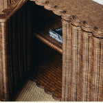Daisy coffee table with a book titled 'Modern Upholstery' inside