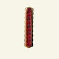 Delilah Handle, Red & Lacquered Brass