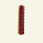 Delilah Handle, Red & Lacquered Brass