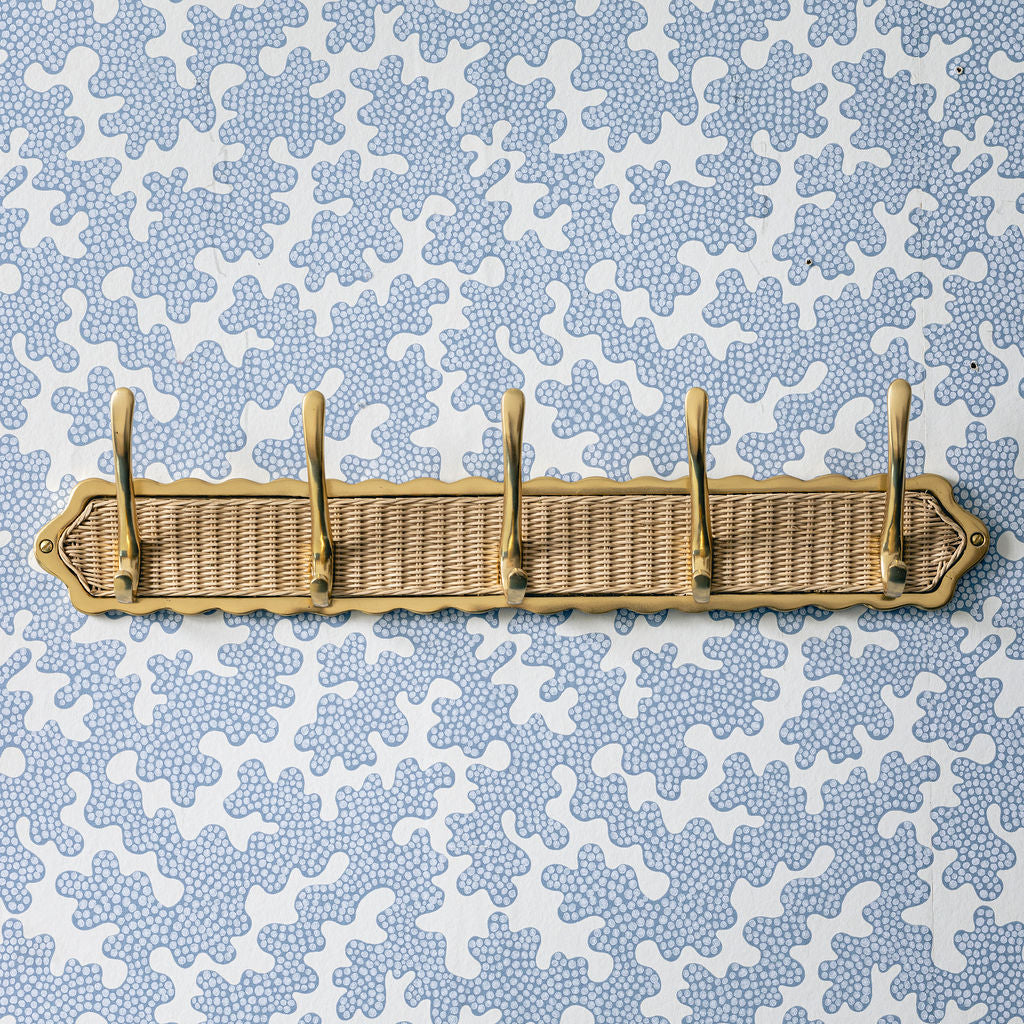 Delilah Hook Rail, Gold & Natural front on