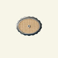 Delilah Oval Ceiling Rose, Chrome & Natural