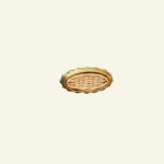 Delilah Oval Knob, Brass & Natural