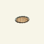Delilah Oval Knob, Chrome & Natural Two