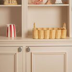 Delilah Oval Knob, Chrome & blue lifestyle