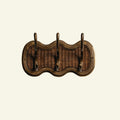 Delilah Rattan 3-Hook Rail, Aged Brass