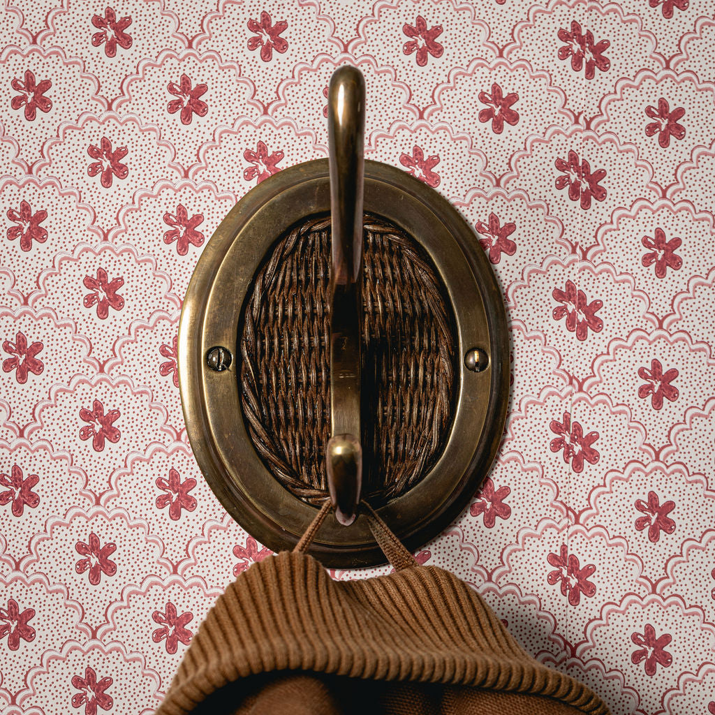 Delilah Rattan single hook, aged brass lifestyle