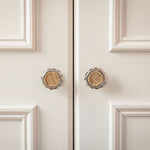 Delilah Round Knob, Chrome & Natural lifestyle