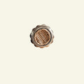 Delilah Round Knob, Chrome & Natural plain