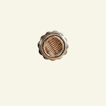Delilah Round Knob, Chrome & Natural plain