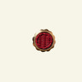 Delilah Round Knob Red, Lacquered Brass