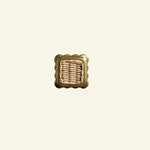 Delilah Square Knob, Brass & Natural