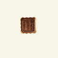 Delilah Square Knob Teak, Aged Brass