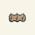 Eliza Hook Rail, Chrome & Natural