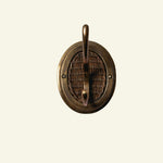 Eliza Rattan single hook, aged brass