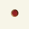Eloise Round Knob Red, Lacquered Brass