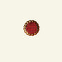 Eloise Round Knob Red, Lacquered Brass