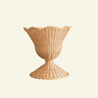 Freya Scalloped Rattan Bowl