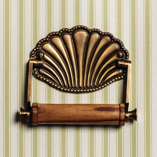 Shell Brass Toilet Roll Holder (Antique)