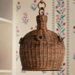 Heather Rattan Pendant Shade, Small lifestyle close up