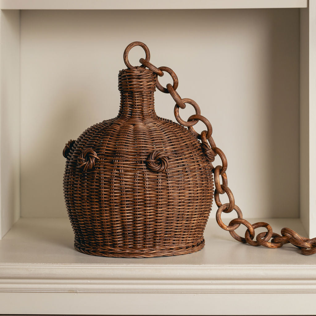 Heather Rattan Pendant Shade, Small still