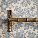 Linley Bamboo Towel Rack, Antique Brass closeup two