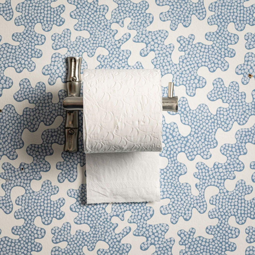 Linley Toilet roll holder chrome brass lifestyle