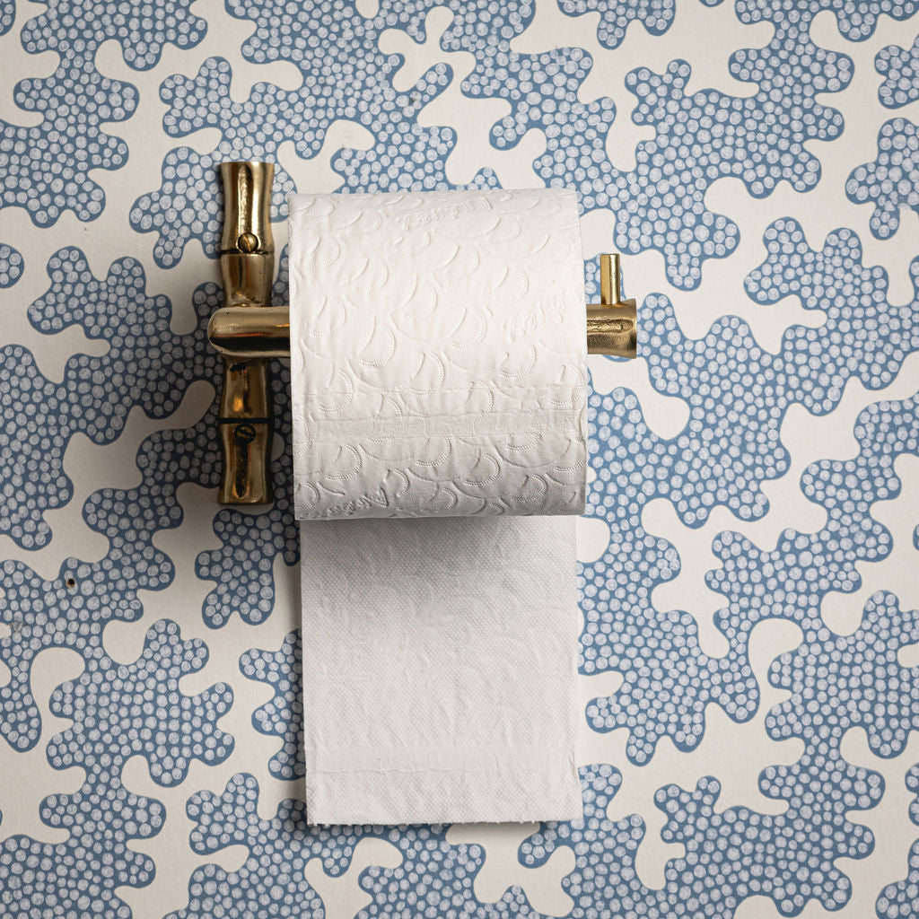 Linley Toilet roll holder lacquered brass