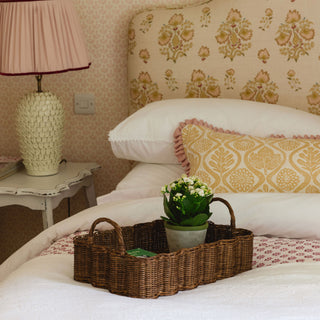 Rattan Wavy Tray Mini (Teak)