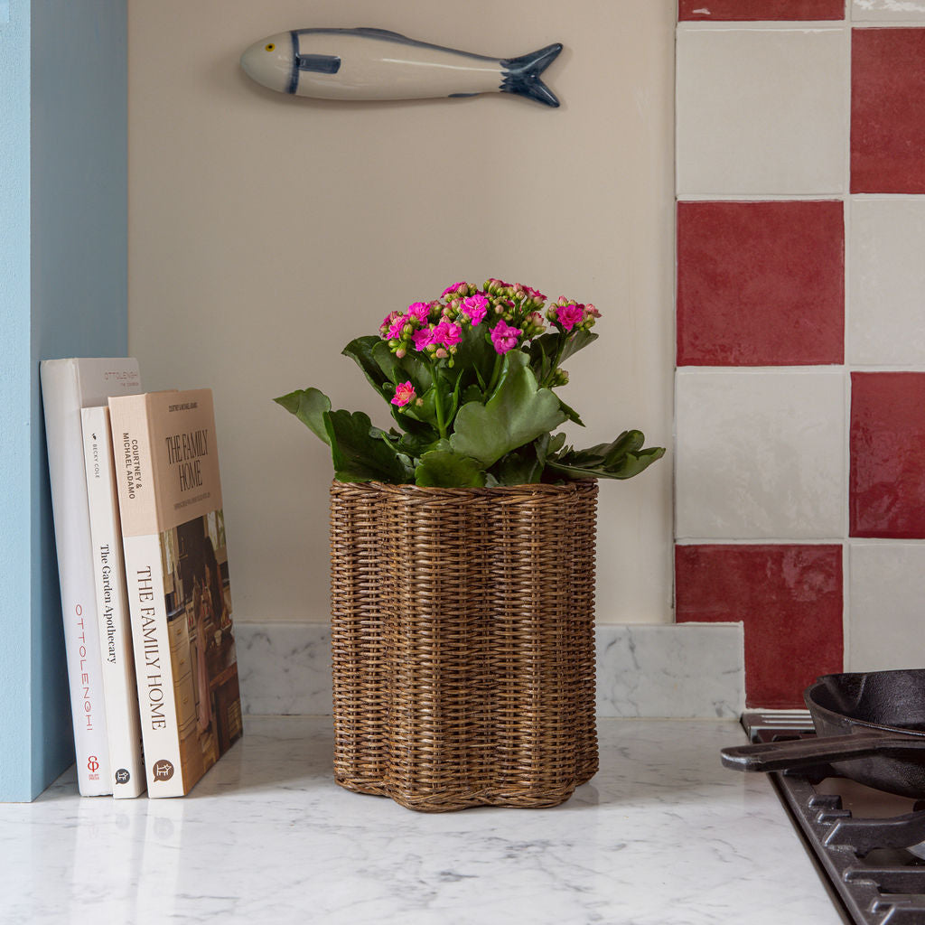 Poppy-brass-utensil-holder-vase-with-flowers