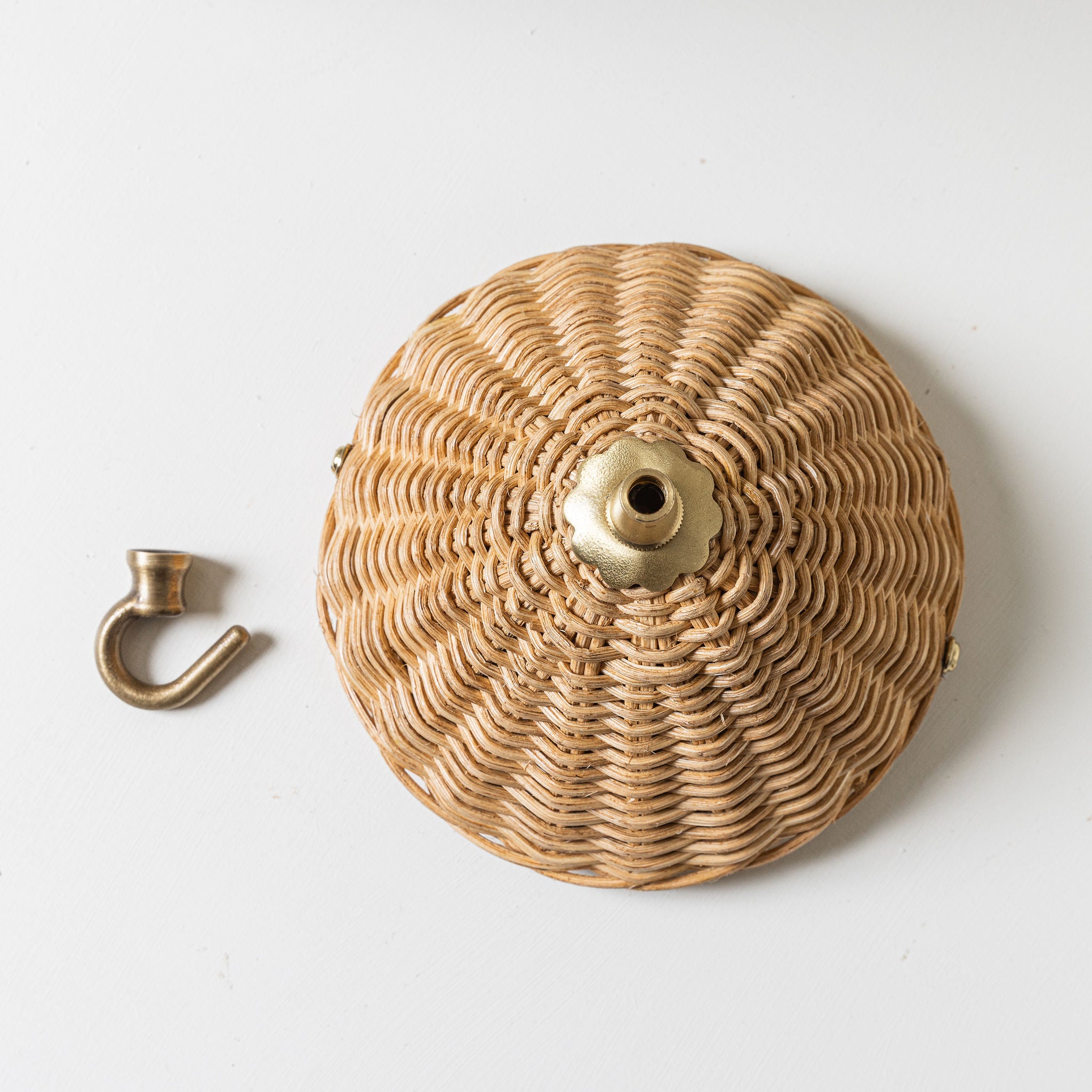Rita Rattan Ceiling Rose, Natural