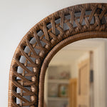 Royal-Arch-Mirror-teak top closeup