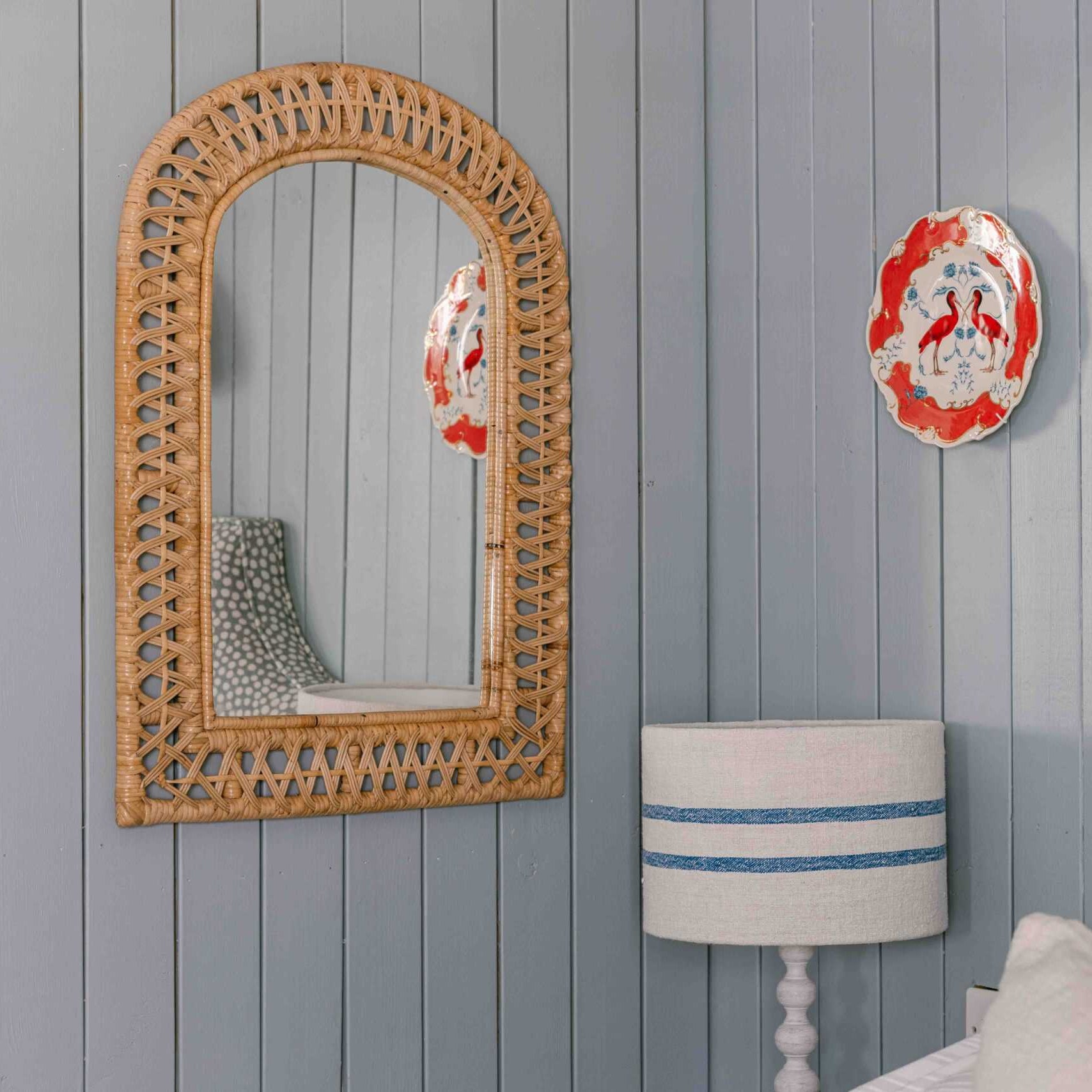 Rattan Royal Arch Mirror 