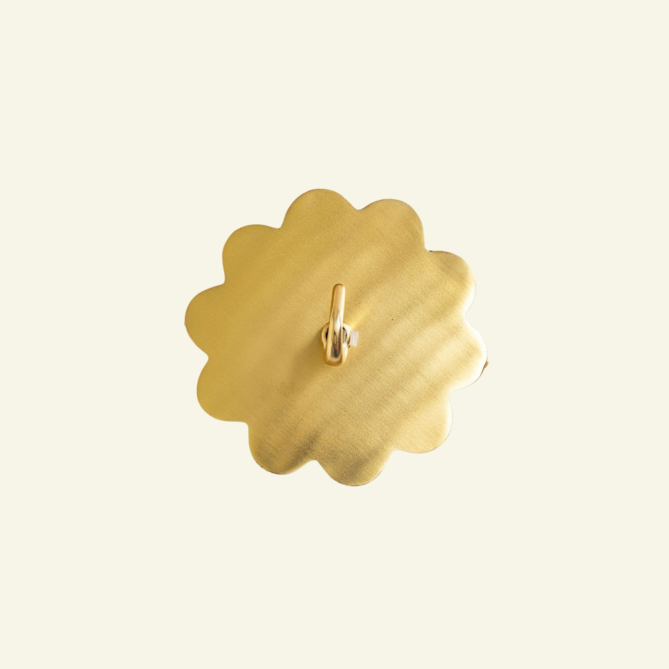 Scallop-ceiling-rose-lacquered-brass
