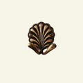 Shell-brass-hook-double-antique