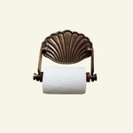 Shell-toilet-roll-holder-aged-brass