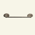Decorative Shell towel bar with shell designs on a beige background
