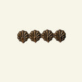 Shell hook rack aged brass