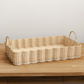 Rattan Wavy Tray Big (Natural)