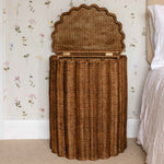 Shell-rattan-laundry-basket-side-table-teak